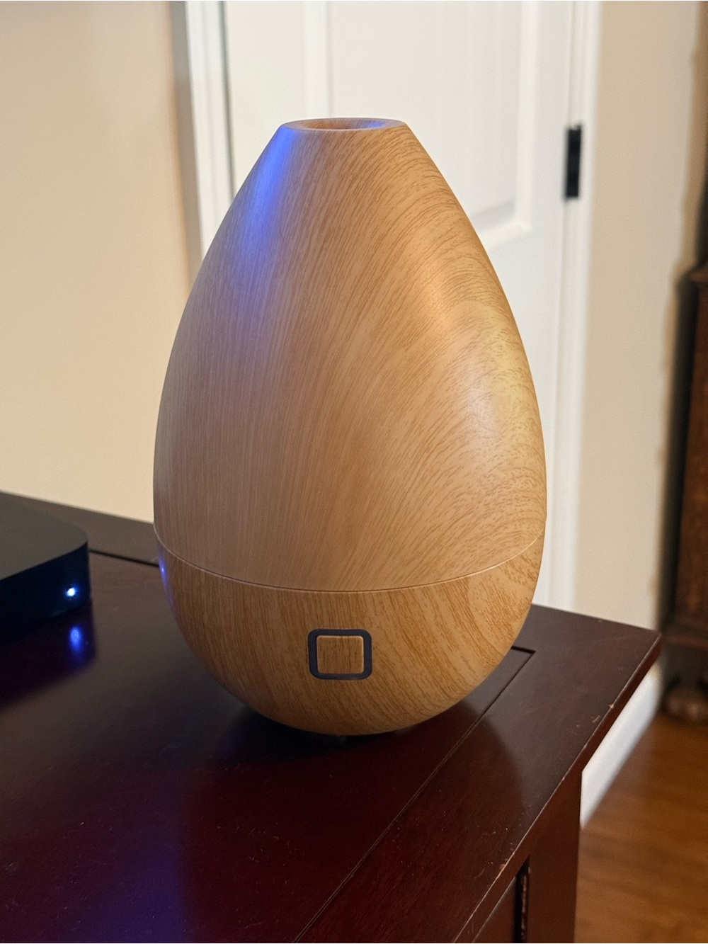 Wood Grain Ultrasonic Essential Oil Diffuser - Natural Brown